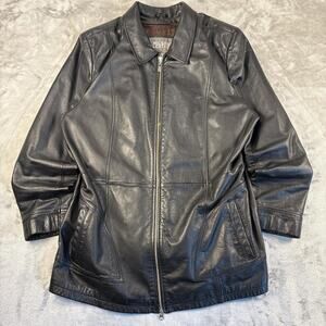 Wilsons Leather Jacket Women’s XL Black Thinsulate Insulation 3M Full Zip